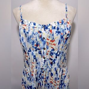 Express, blue tie dye summer dress, L